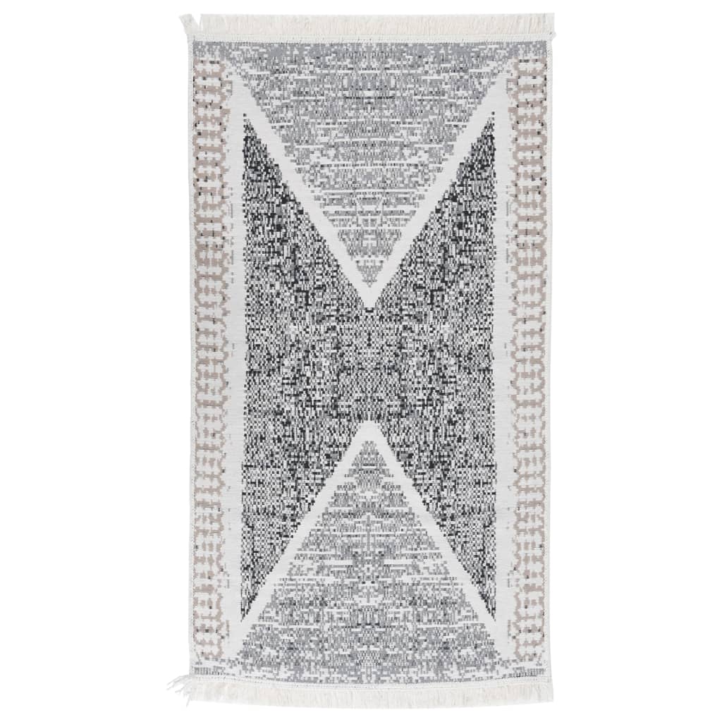 Rug Black and Grey 120x180 cm Cotton - Direct Imports