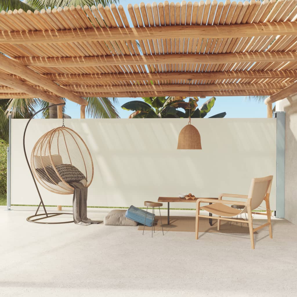 Patio Retractable Side Awning 180x600 cm Cream - Style and Chic
