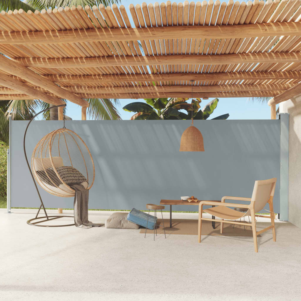 Patio Retractable Side Awning 180x600 cm Grey - Merkel Designers