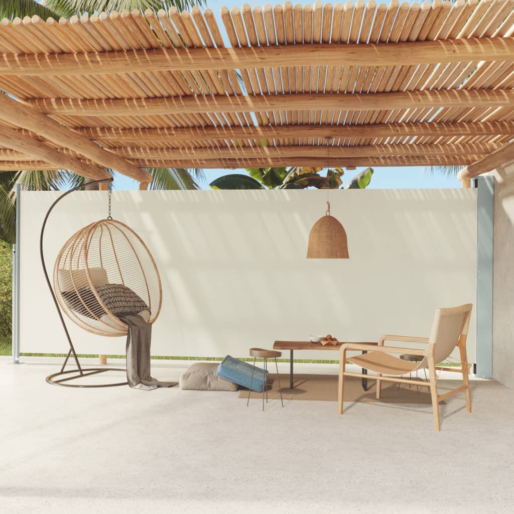 Patio Retractable Side Awning 200x600 cm Cream - Style and Chic