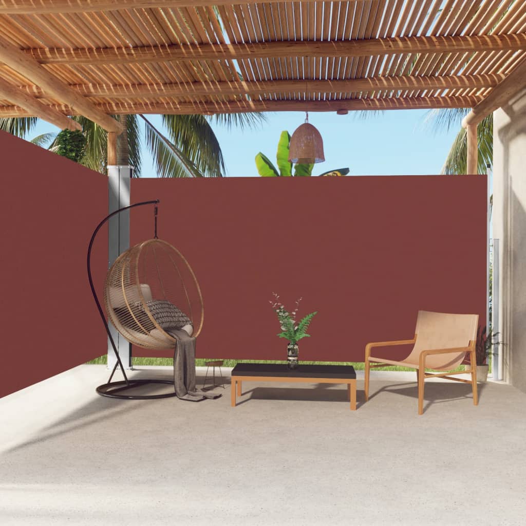 Retractable Side Awning Brown 200x600 cm - Discount Dealers
