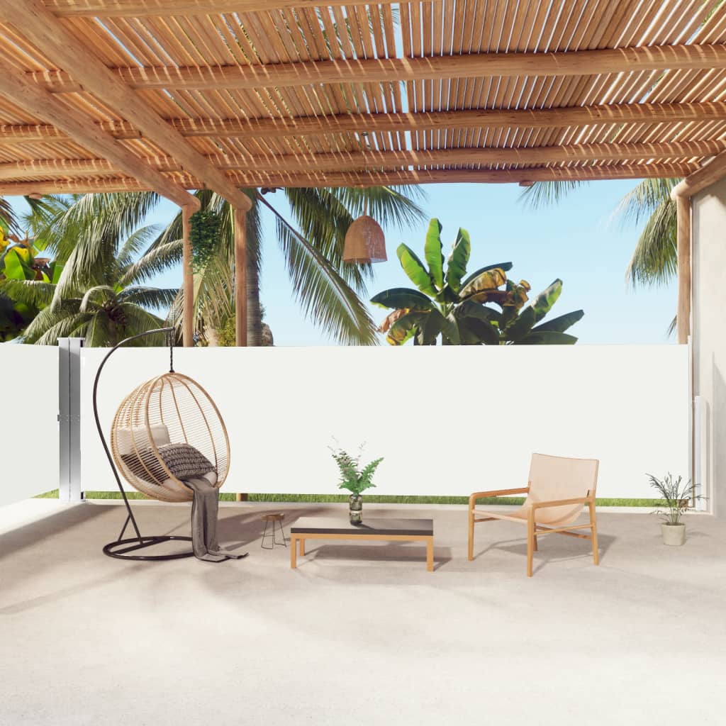 Retractable Side Awning Cream 160x1000 cm - Unbeatable Bargains