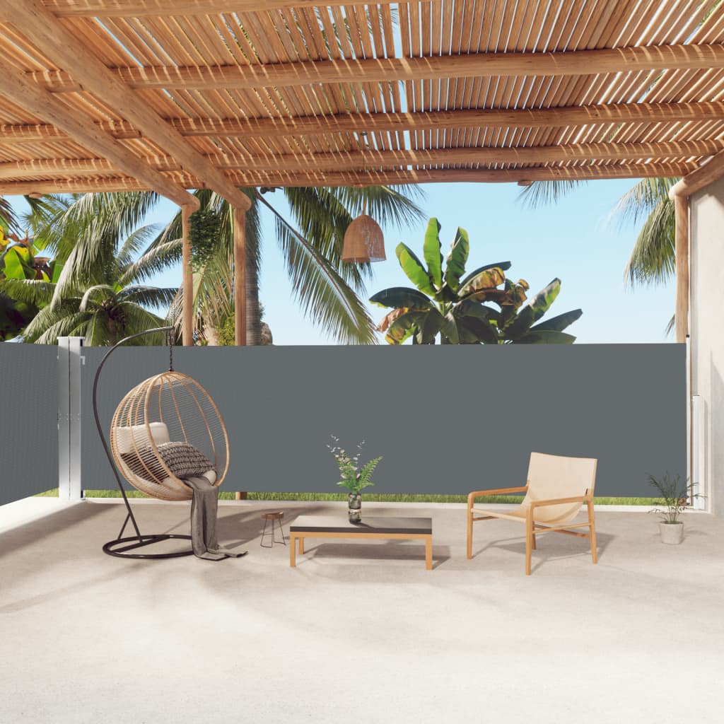 Retractable Side Awning Anthracite 160x1000 cm - Tyrell & Tyrell