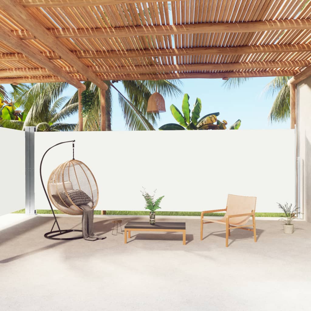 Retractable Side Awning Cream 180x1000 cm - Design Hut
