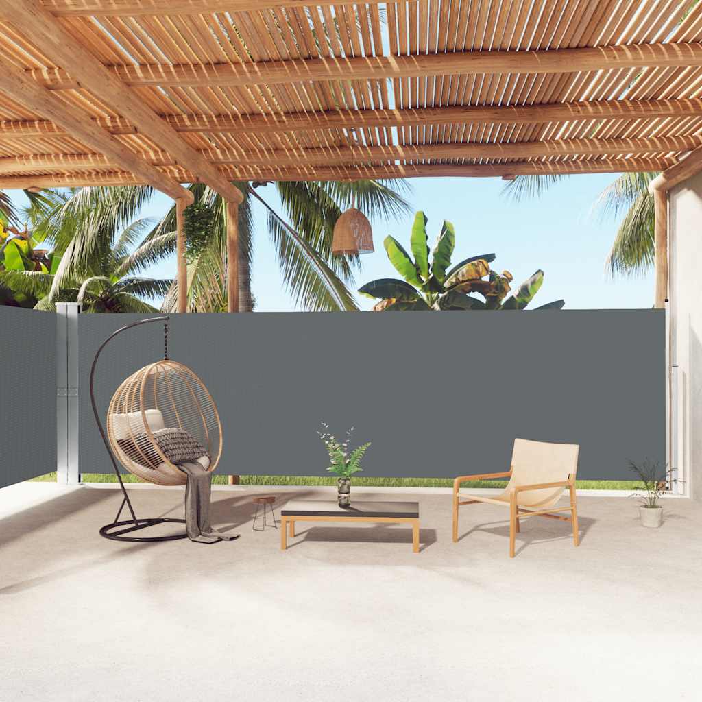 ALOAK Retractable Side Awning Anthracite 180x1000 cm - Design Hut