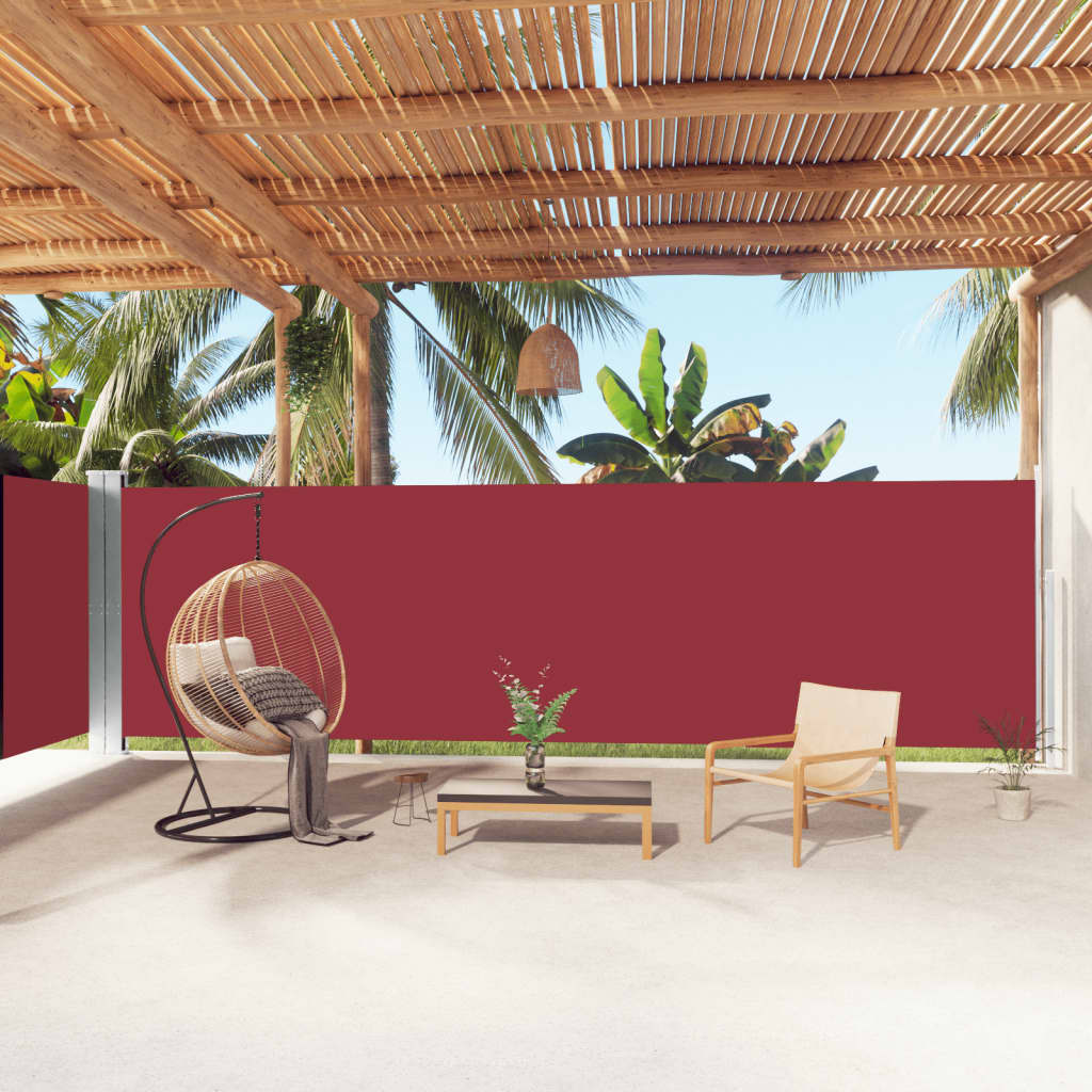 Retractable Side Awning Red 180x1000 cm - Direct Imports
