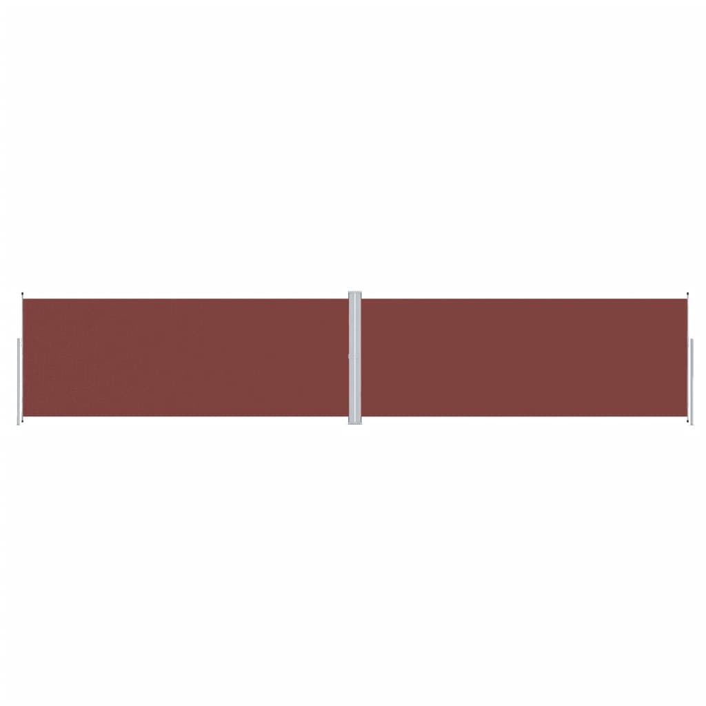 Retractable Side Awning Brown 200x1000 cm - The Home Maker