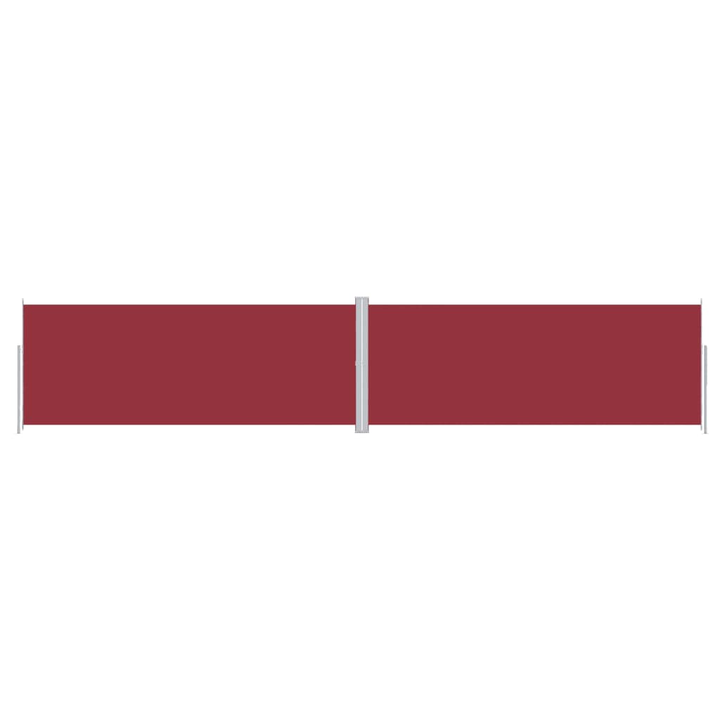 Retractable Side Awning Red 200x1000 cm - The Home Maker
