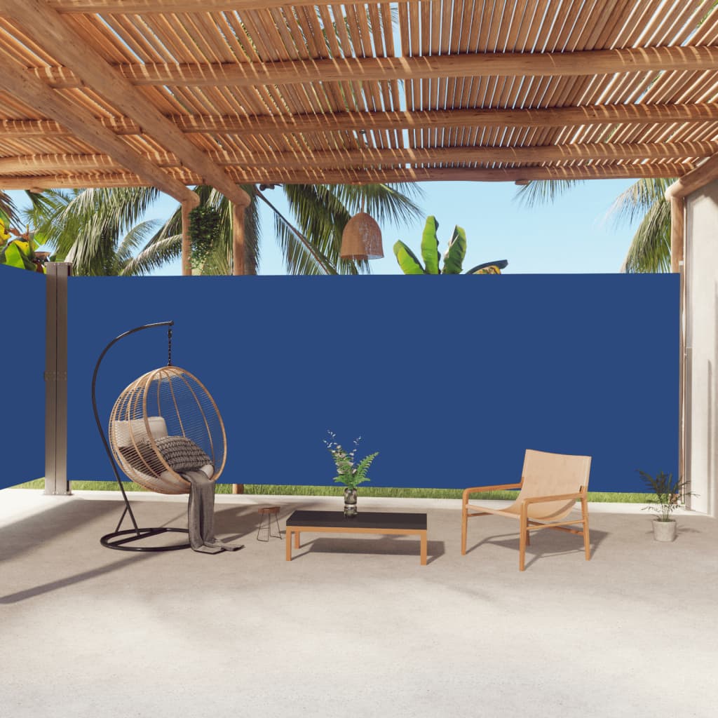 Retractable Side Awning Blue 220x1000 cm - Merkel Designers