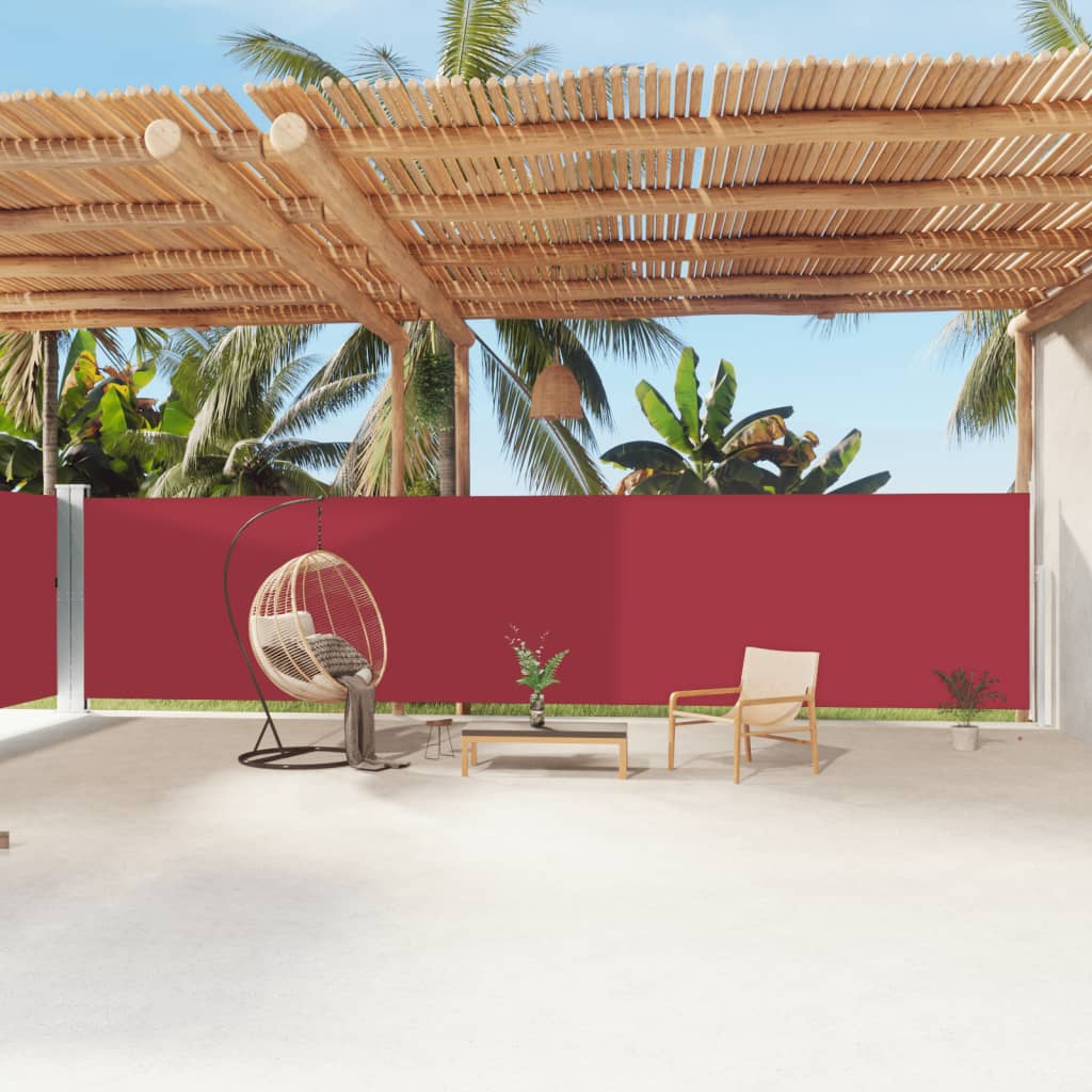 Retractable Side Awning Red 180x1200 cm - Discount Dealers