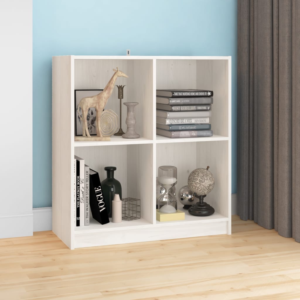Sideboard White 70x33x76 cm Solid Pinewood - Unbeatable Bargains