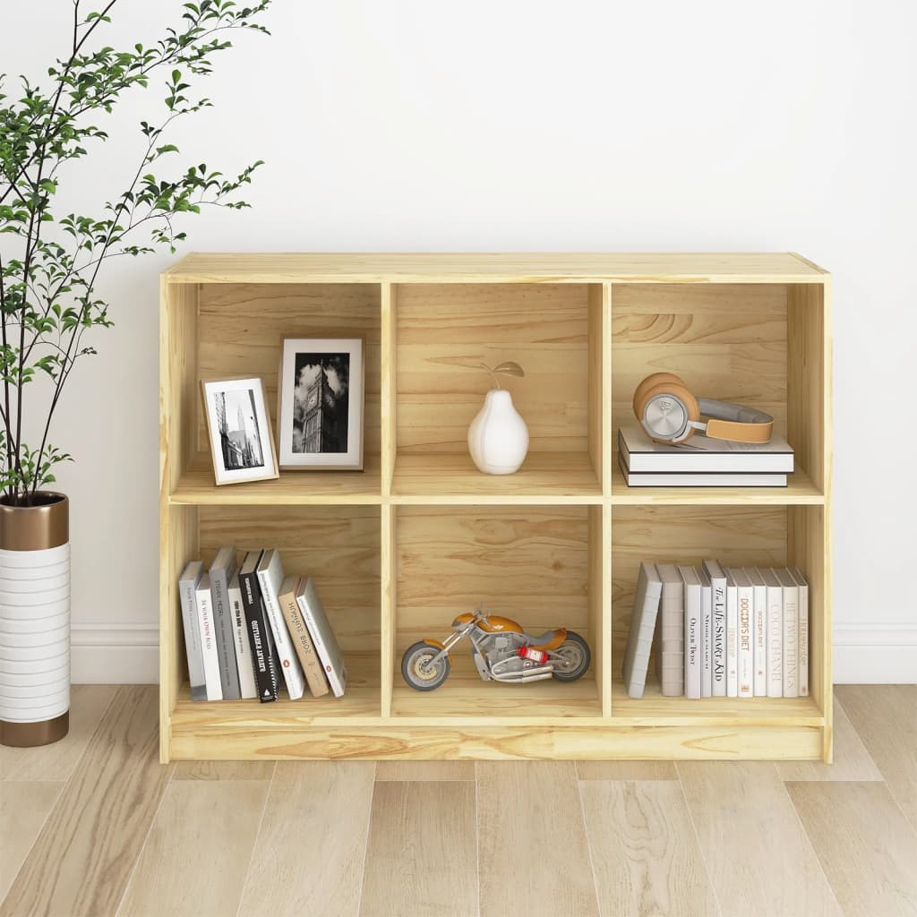 Book Cabinet 104x33x76 cm Solid Pinewood - Direct Imports