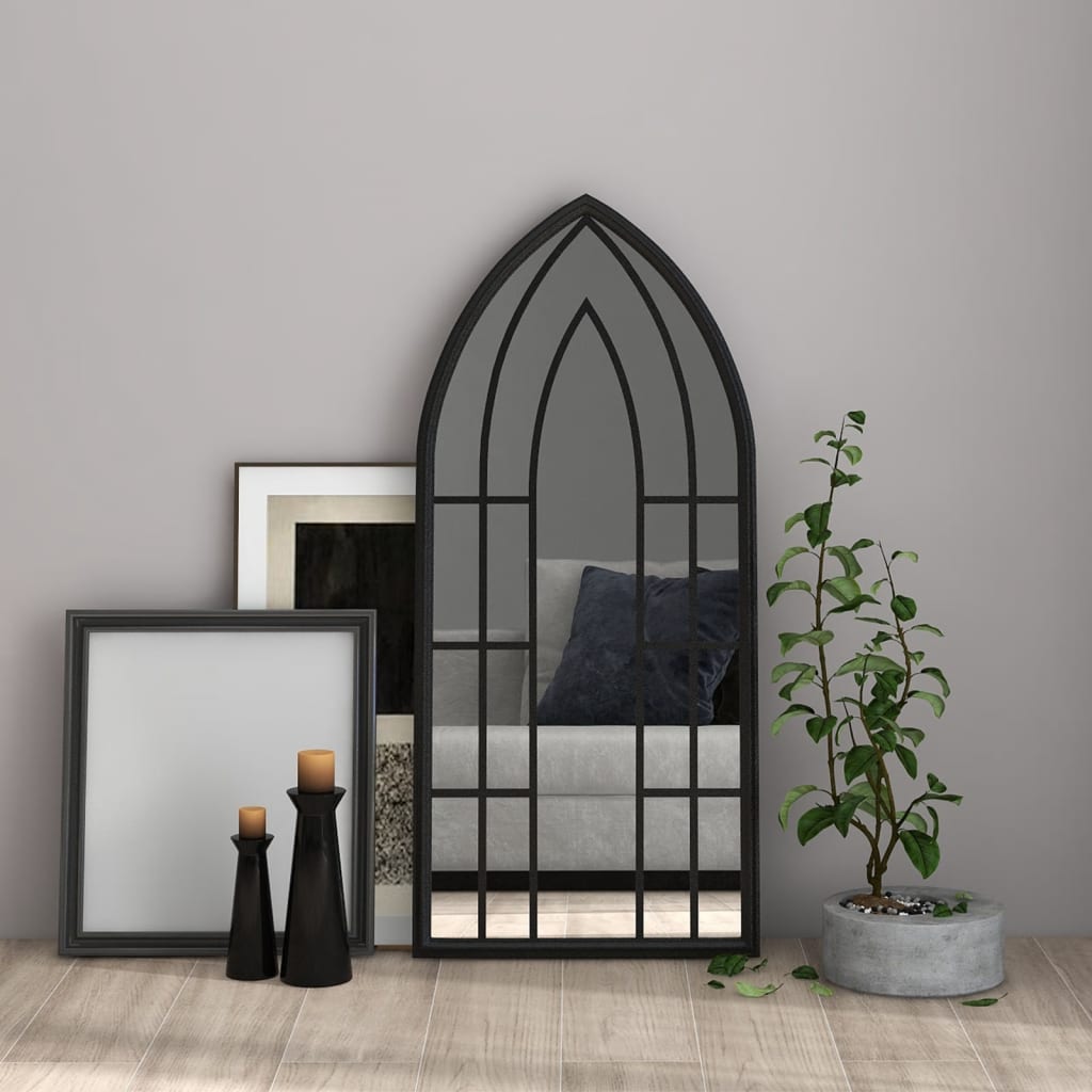 Mirror Black 100x45 cm Iron for Indoor Use - Style and Chic
