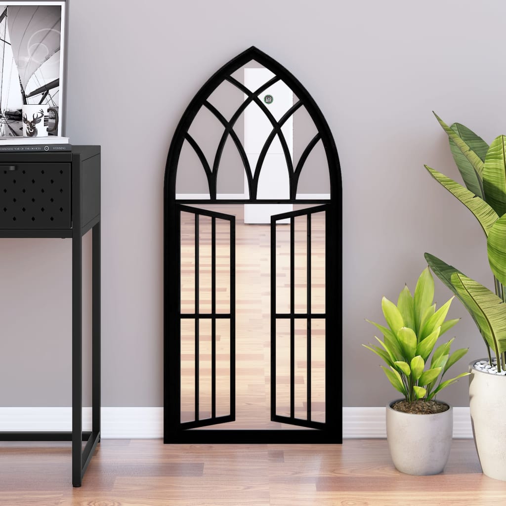 Mirror Black 100x45cm Iron for Indoor Use - Design Hut