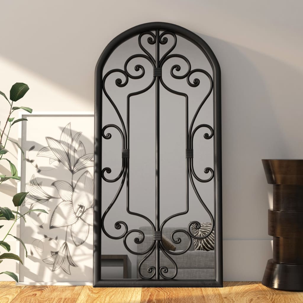 Mirror Black 100x45 cm Iron for Indoor Use - All Things Good