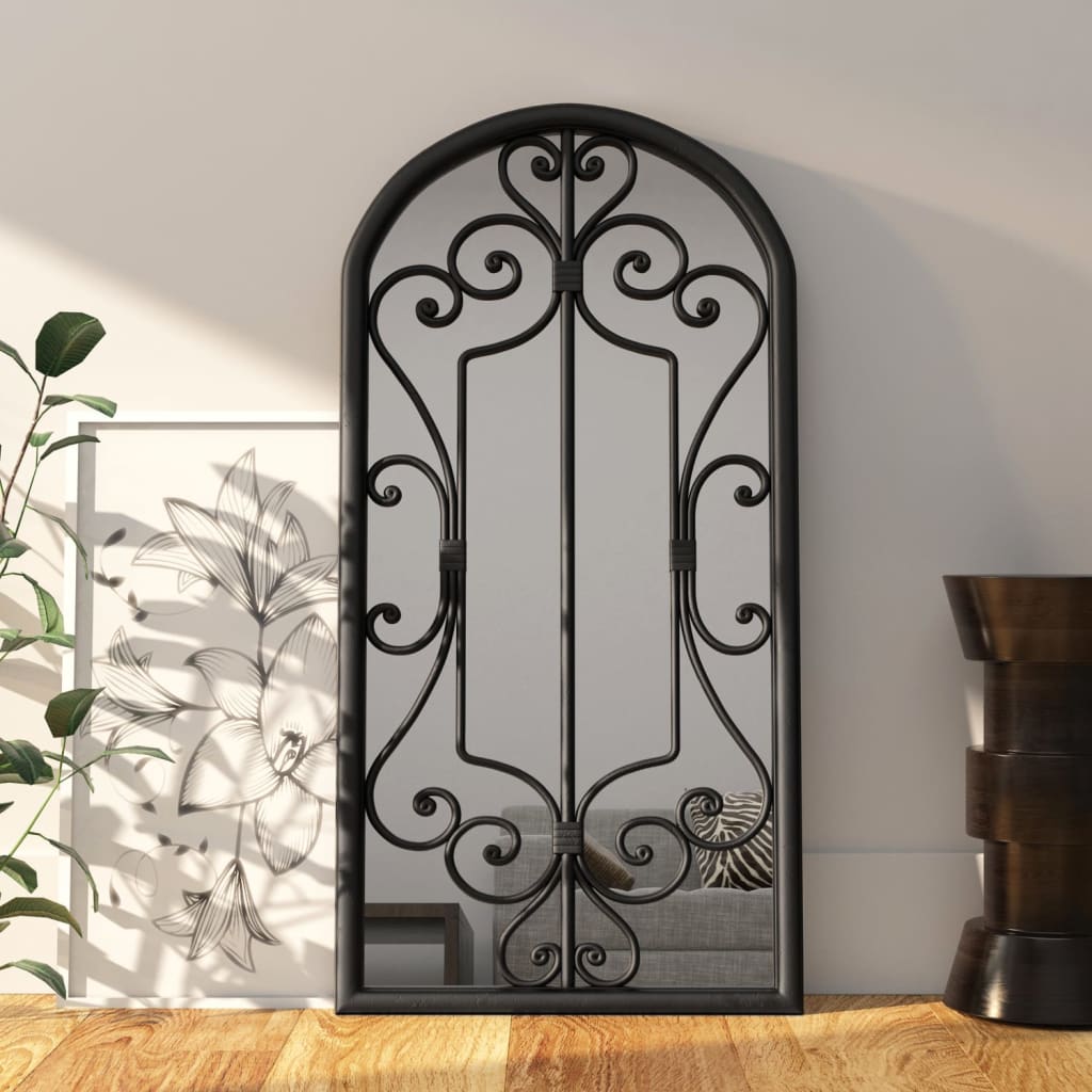 Mirror Black 70x30 cm Iron for Indoor Use - Millennium Furniture