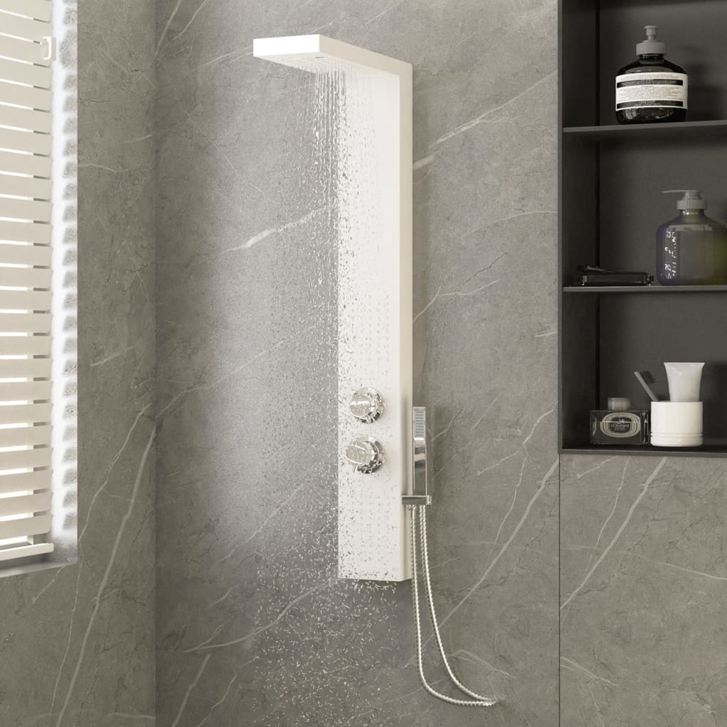 Shower Panel System Aluminium White - The Home Maker