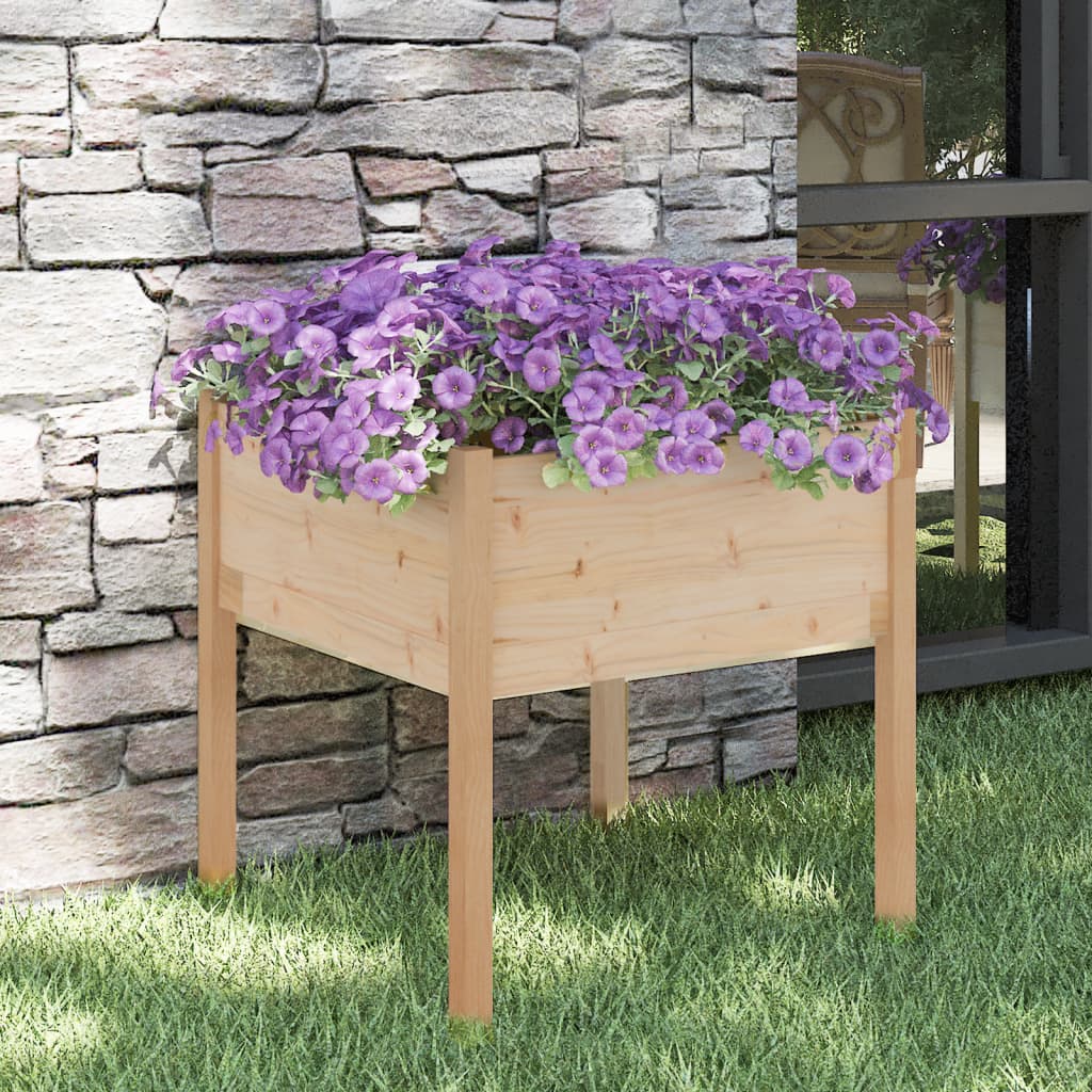Garden Planter 70x70x70 cm Solid Pinewood - Design Hut