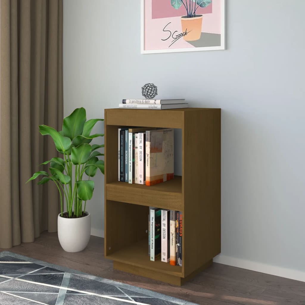 Book Cabine Honey Brown 40x35x71 cm Solid Pinewood - Discount Dealers