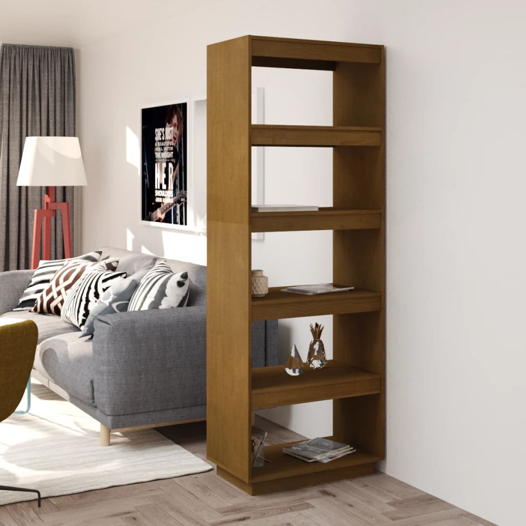 Book Cabinet/Room Divider Honey Brown 60x35x167 cm Solid Pinewood - Style and Chic