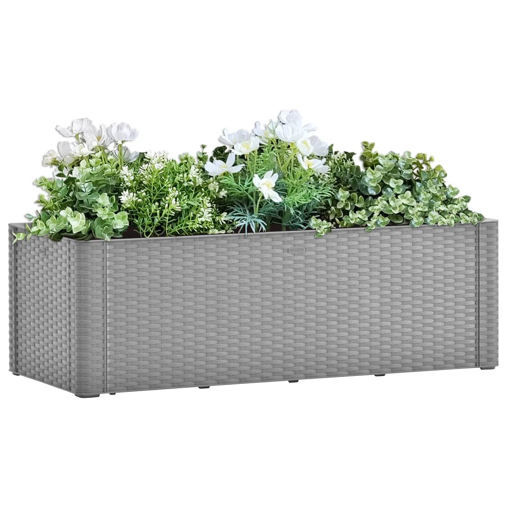Garden Raised Bed with Self Watering System Grey 100x43x33 cm - The Home Maker