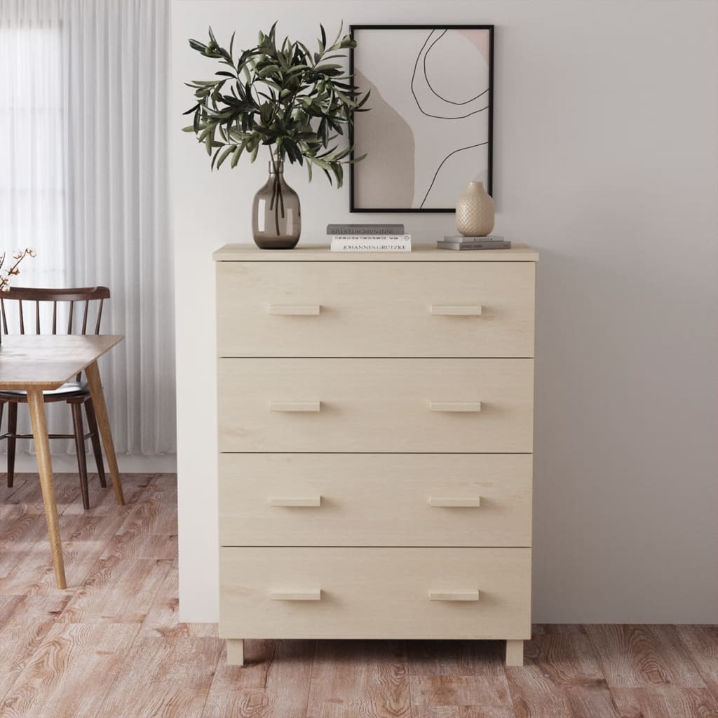 Sideboard HAMAR Honey Brown 79x40x103.5 cm Solid Wood Pine - Casper Homes