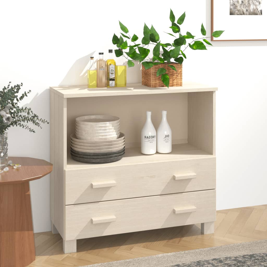 Sideboard HAMAR Honey Brown 85x35x80 cm Solid Wood Pine - Tyrell & Tyrell