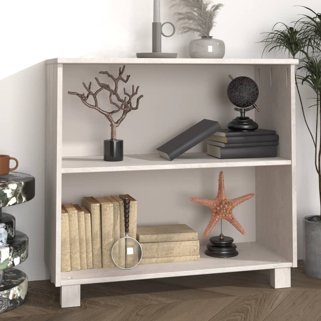 Sideboard HAMAR White 85x35x80 cm Solid Wood Pine - All Things Good
