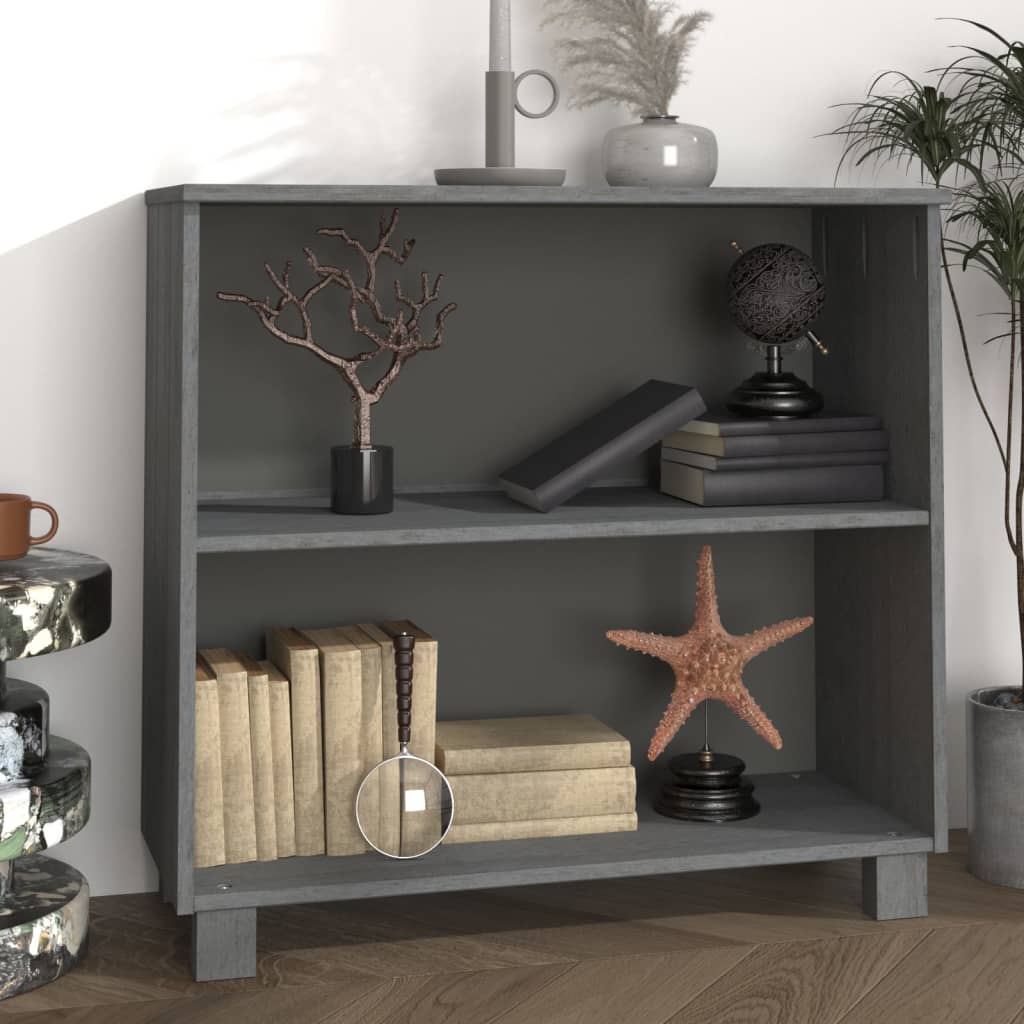 Sideboard HAMAR Dark Grey 85x35x80 cm Solid Wood Pine - Design Hut
