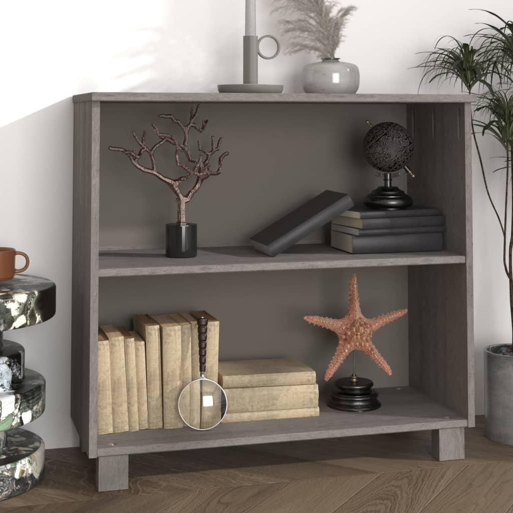 Sideboard HAMAR Light Grey 85x35x80 cm Solid Wood Pine - R and M Furniture