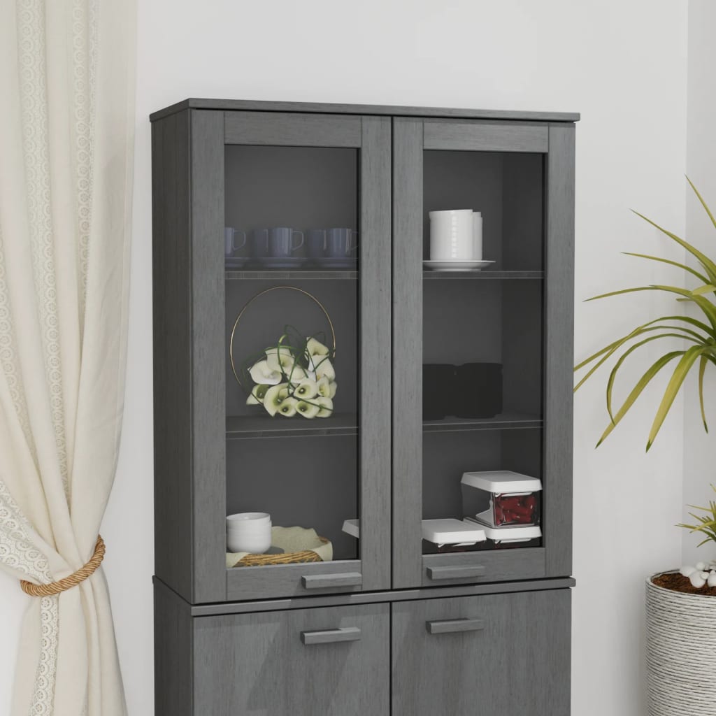 Top for Highboard HAMAR Dark Grey 85x35x100cm Solid Wood Pine - Merkel Designers