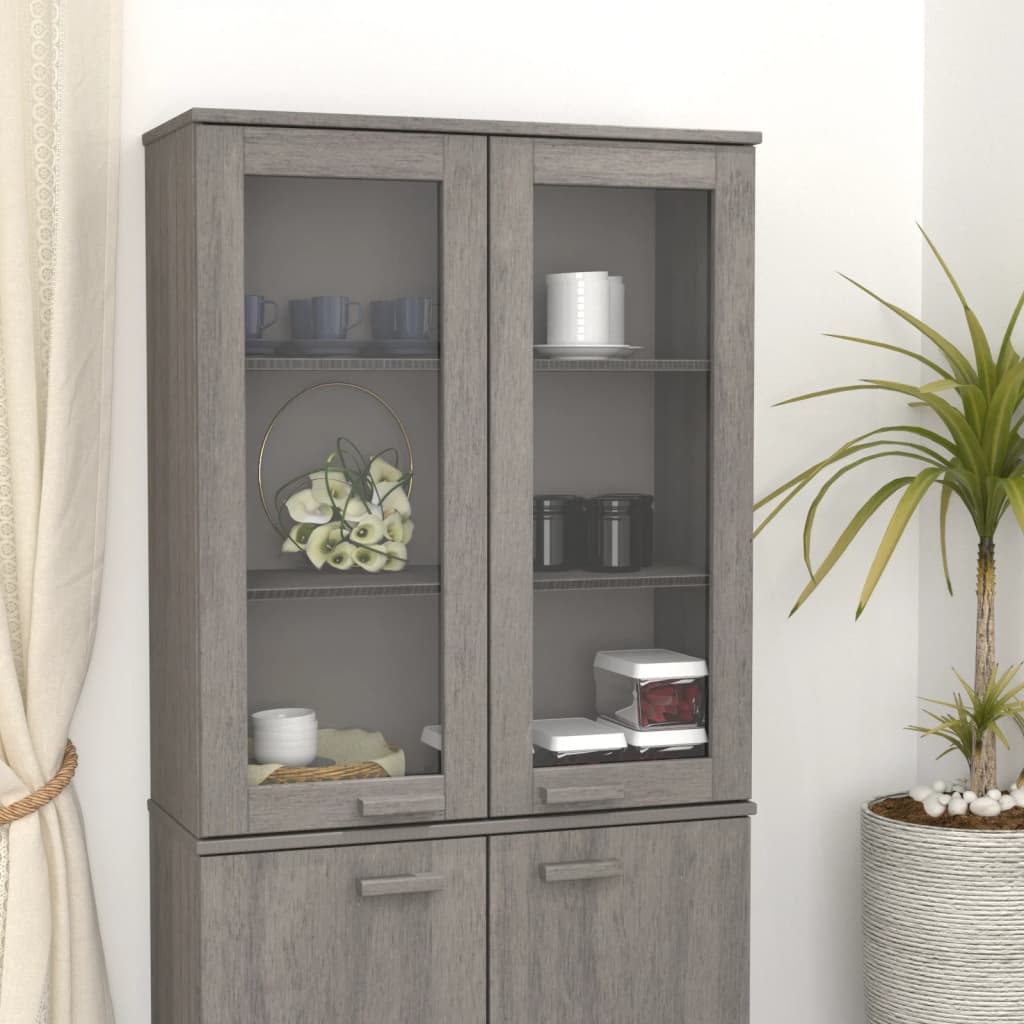 Top for Highboard HAMAR Light Grey 85x35x100cm Solid Wood Pine - Brittle & Co