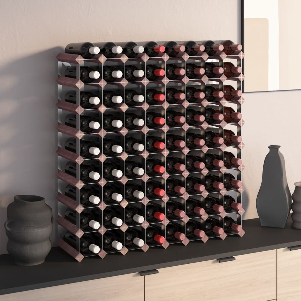 Wine Rack for 72 Bottles Brown Solid Wood Pine - Tyrell & Tyrell