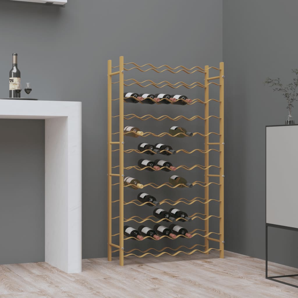 Wine Rack for 72 Bottles Gold Metal - Brittle & Co