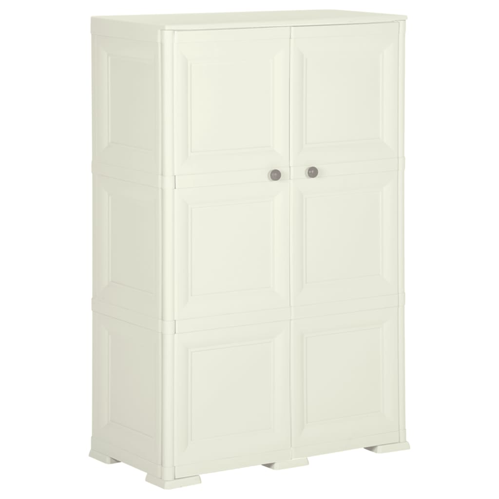 Plastic Cabinet 79x43x125 cm Wood Design Vanilla Ice - The Home Maker