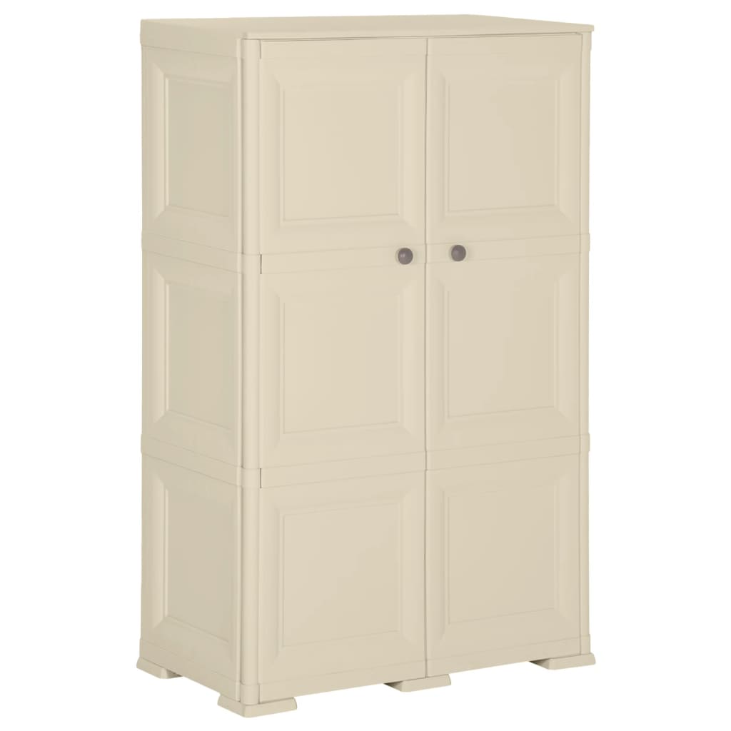 Plastic Cabinet 79x43x125 cm Wood Design Angora White - Merkel Designers