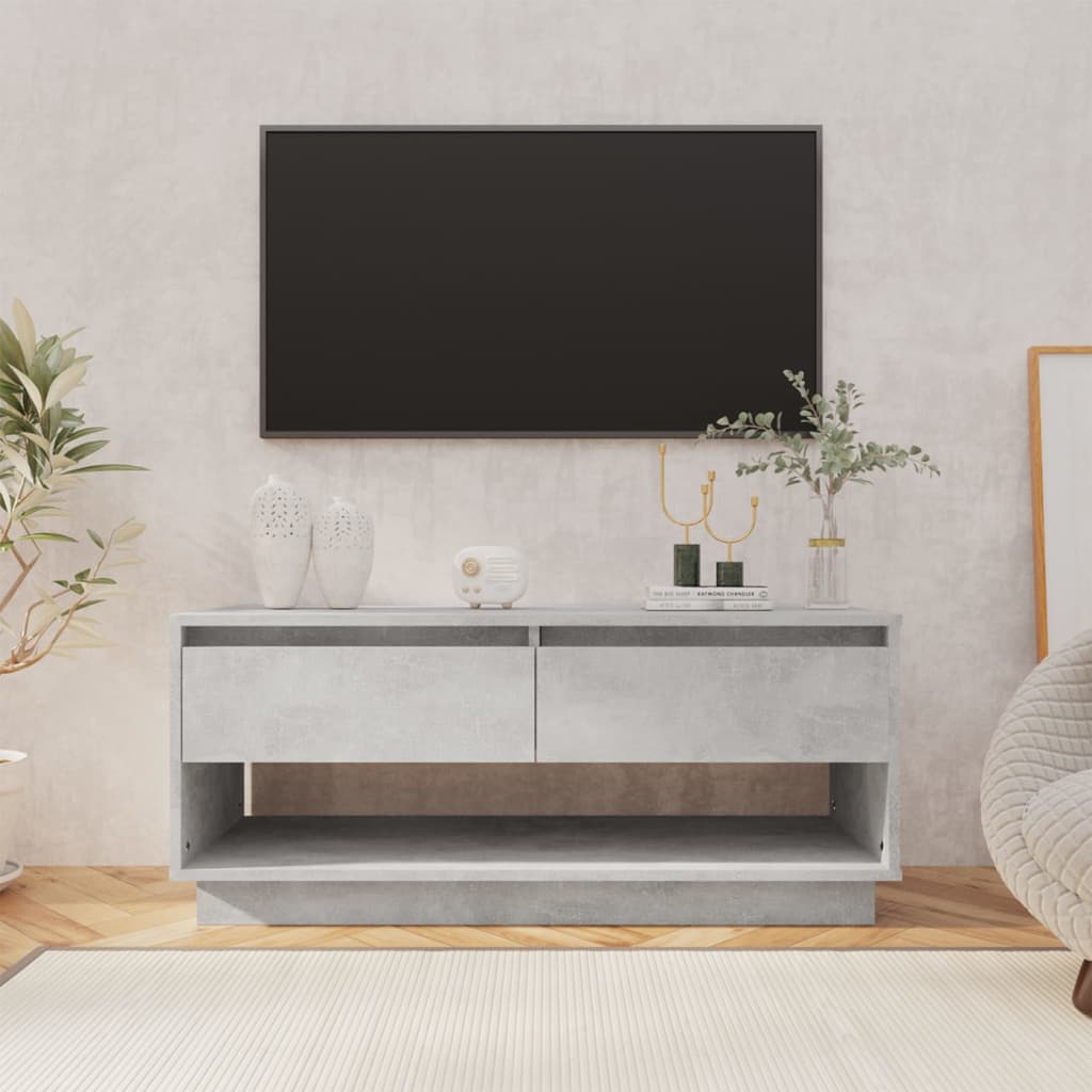 TV Cabinet Concrete Grey 102x41x44 cm Engineered Wood - Millennium Furniture