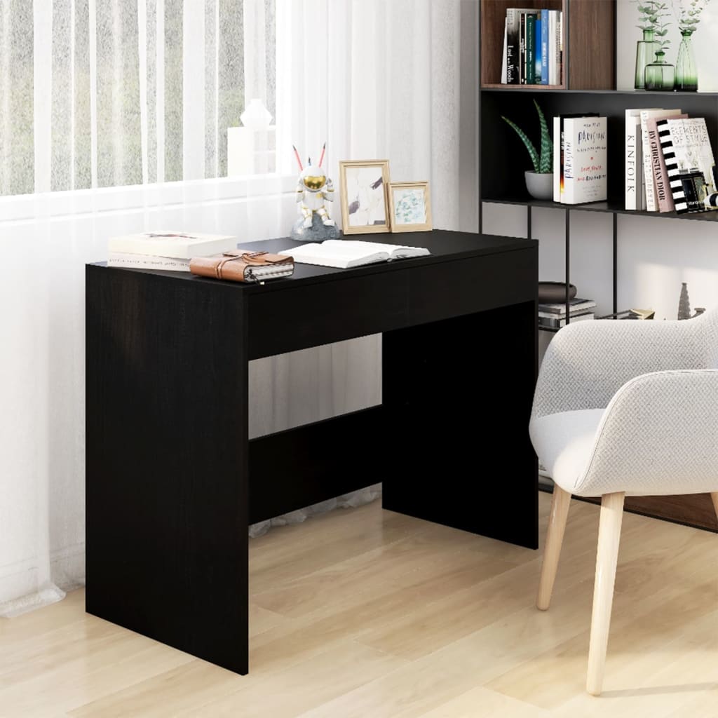 Desk Black 101x50x76.5 cm Engineered Wood - Direct Imports