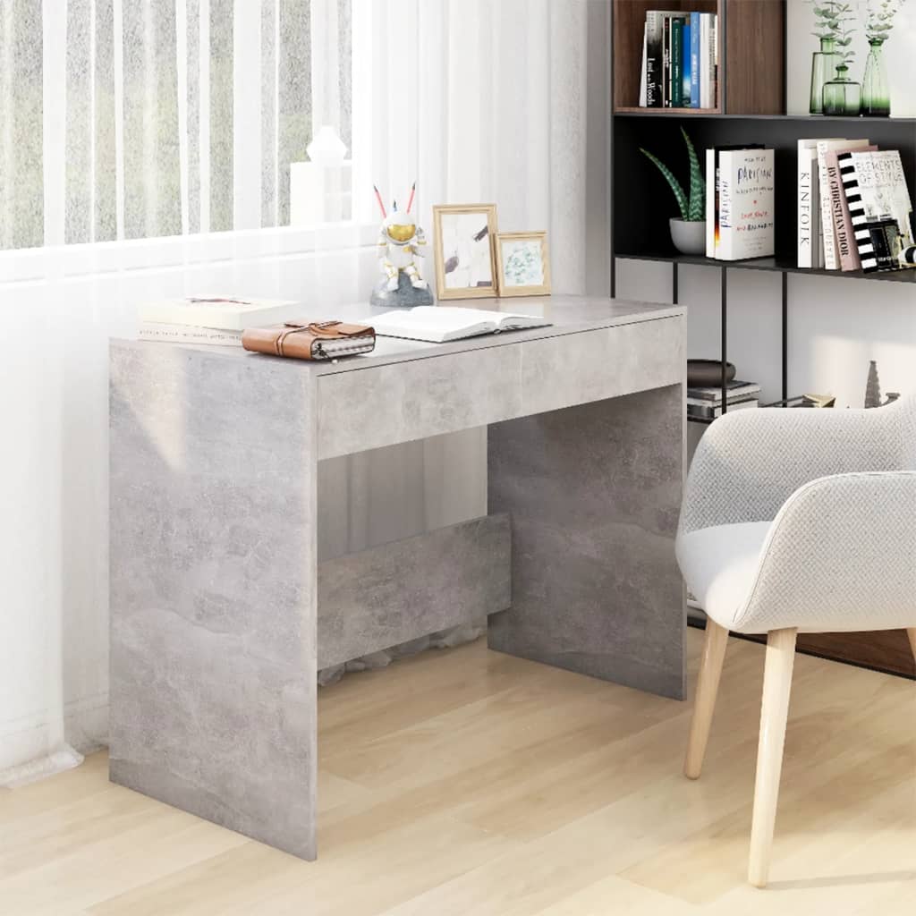 Desk Concrete Grey 101x50x76.5 cm Engineered Wood - Merlin Deals