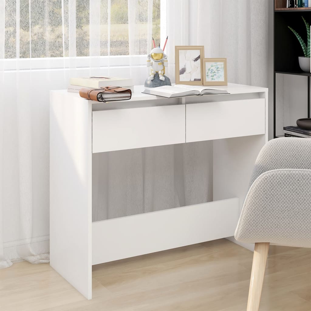 Console Table White 89x41x76.5 cm Steel - All Things Good