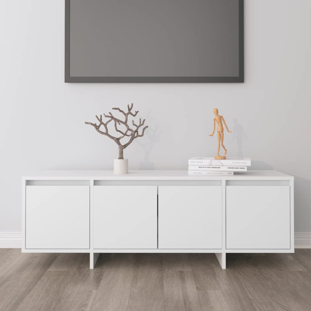 TV Cabinet White 120x30x40.5 cm Engineered Wood - Sid & Sam