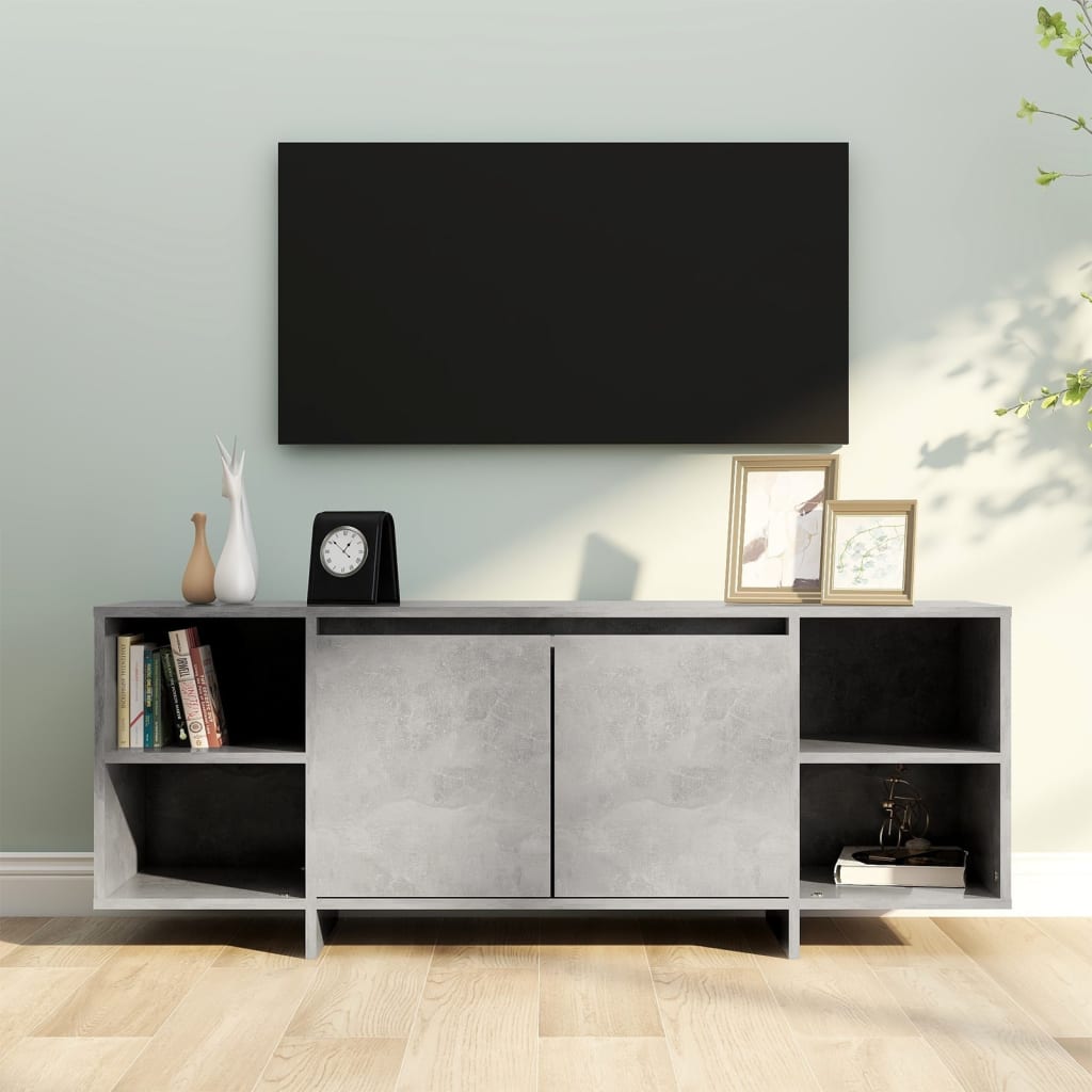 TV Cabinet Concrete Grey 130x35x50 cm Engineered Wood - Tyrell & Tyrell
