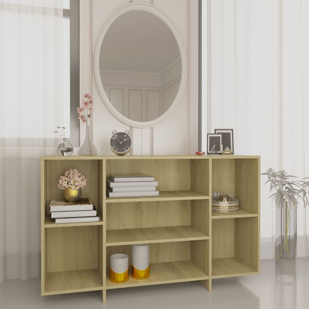 Sideboard Sonoma Oak 120x30x75 cm Engineered Wood - Design Hut
