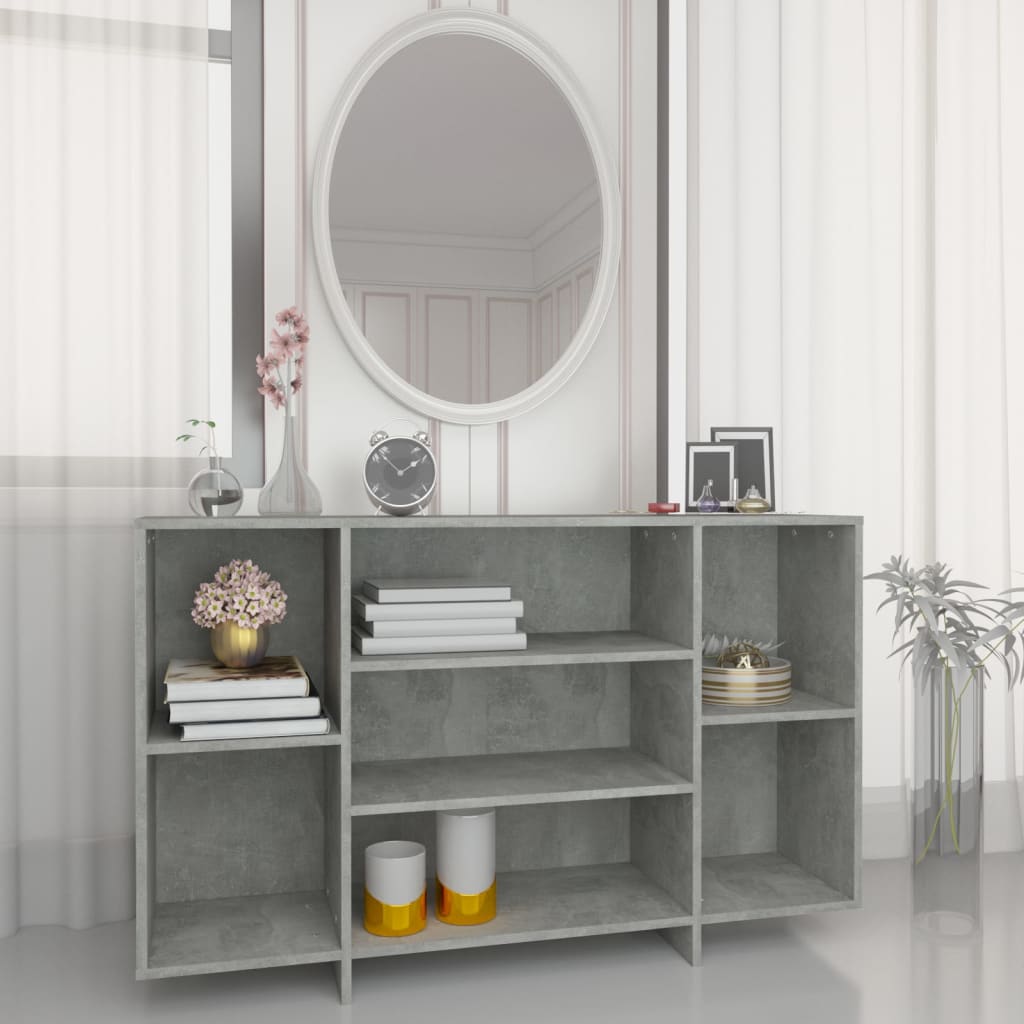 Sideboard Concrete Grey 120x30x75 cm Engineered Wood - Brittle & Co
