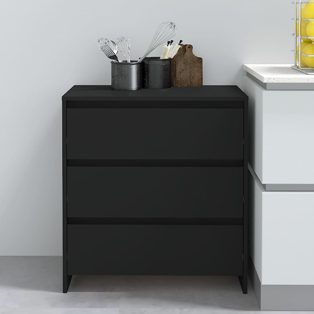 Sideboard Black 70x41x75 cm Engineered Wood - Casper Homes