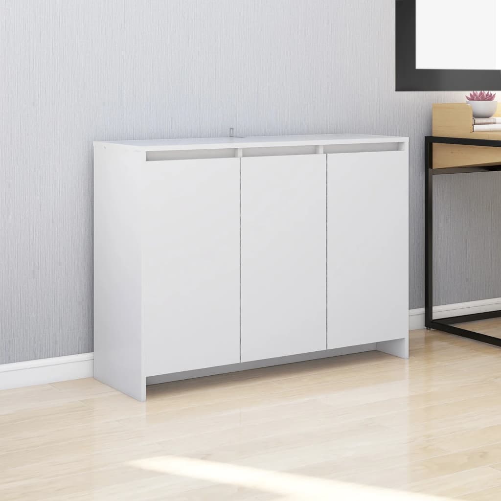 Sideboard White 102x33x75 cm Engineered Wood - Direct Imports