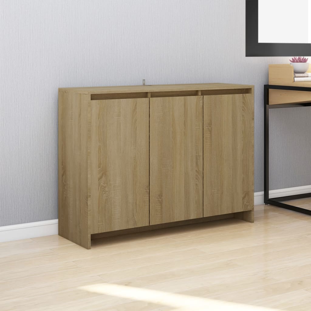 Sideboard Sonoma Oak 102x33x75 cm Engineered Wood - Merlin Deals