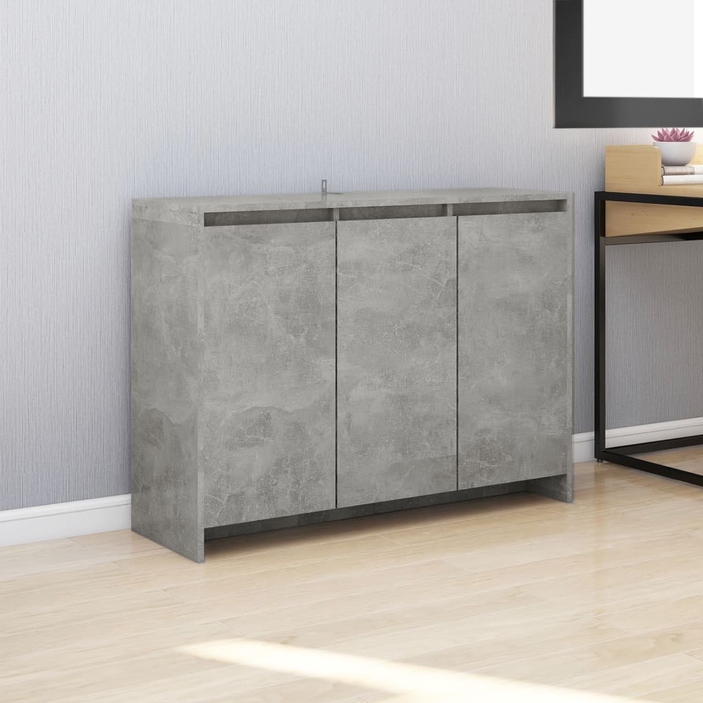 Sideboard Concrete Grey 102x33x75 cm Engineered Wood - Decor Base