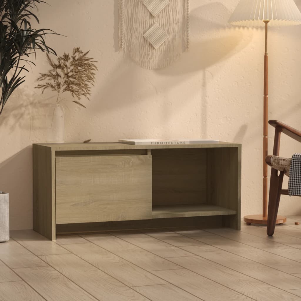 TV Cabinet Sonoma Oak 90x35x40 cm Engineered Wood - Merlin Deals
