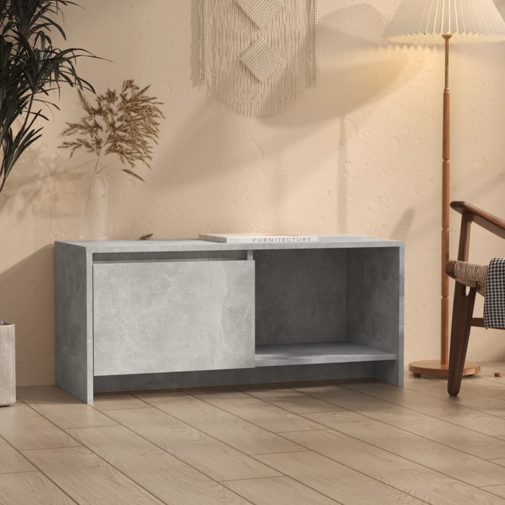 TV Cabinet Concrete Grey 90x35x40 cm Engineered Wood - Millennium Furniture